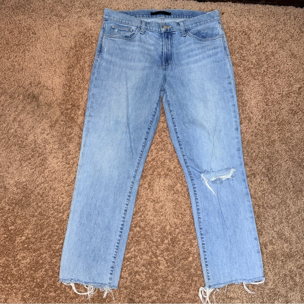 Joes Jeans The Lara Midrise Cigarette Crop Women's Distressed Size 30 Jeans